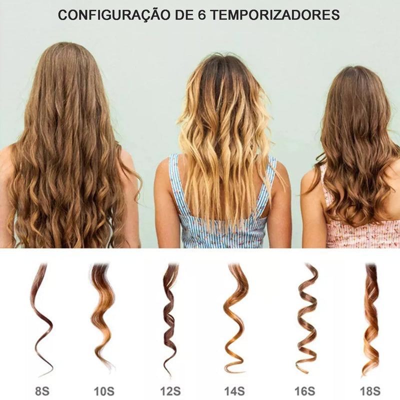 Modelador Cachos Hair Finisher Aut Sem Fior USB Portátil Recarregável Usb