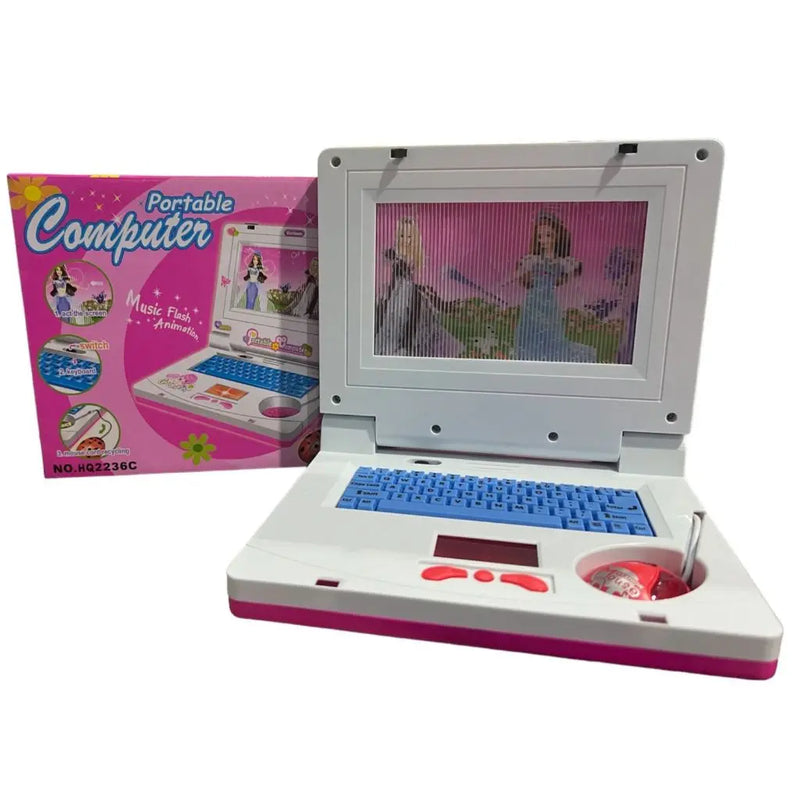 Notebook De Brinquedo Laptop Infantil Musical Com Luz Educativo- Menino ou Menina