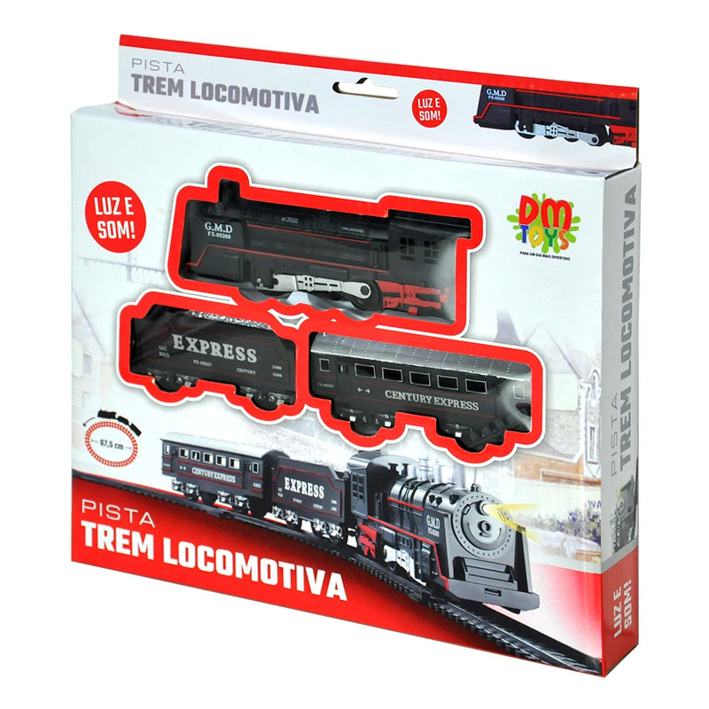 Pista Trem Locomotiva Ferrorama Infantil c/ Som e Luz